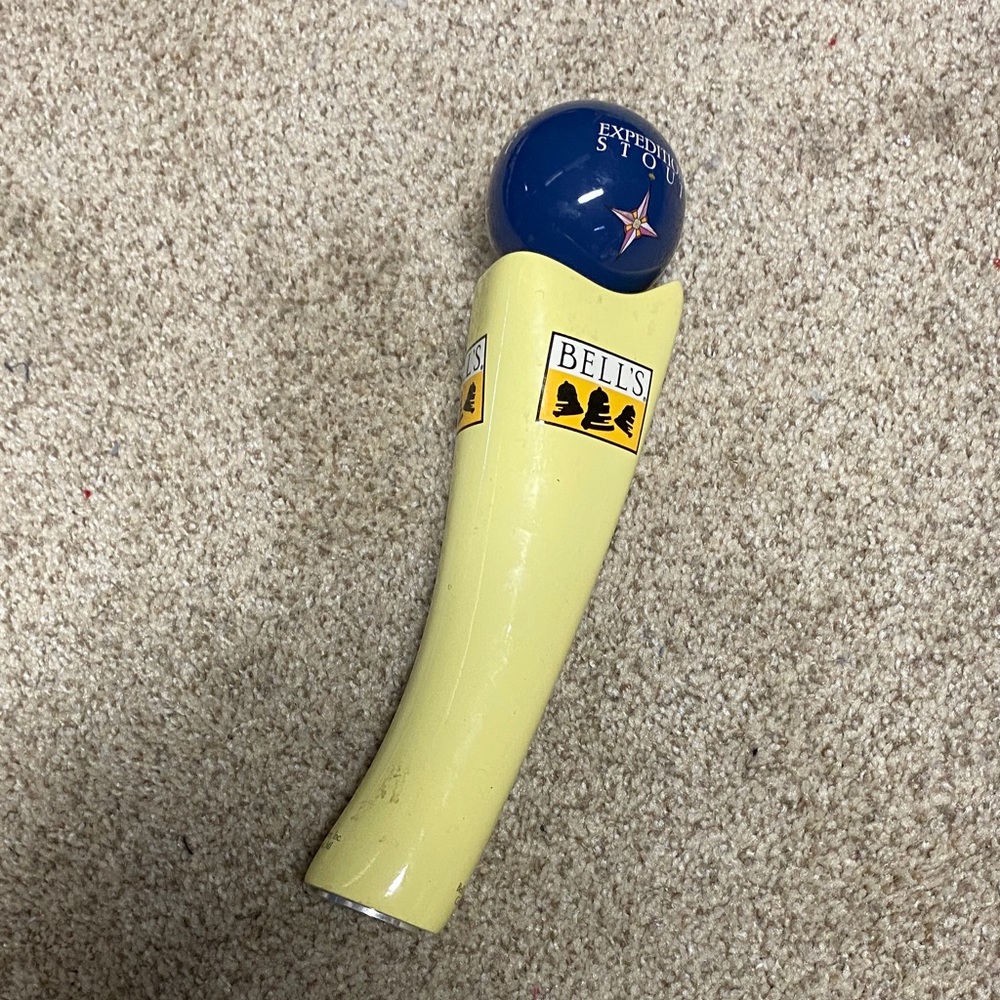 Yellow and Blue Tap Handle